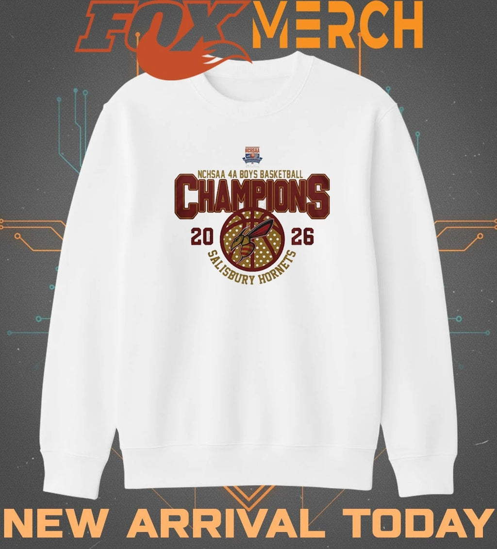 Salisbury Hornets 2026 NCHSAA Boys 4A Basketball Champions t-shirt