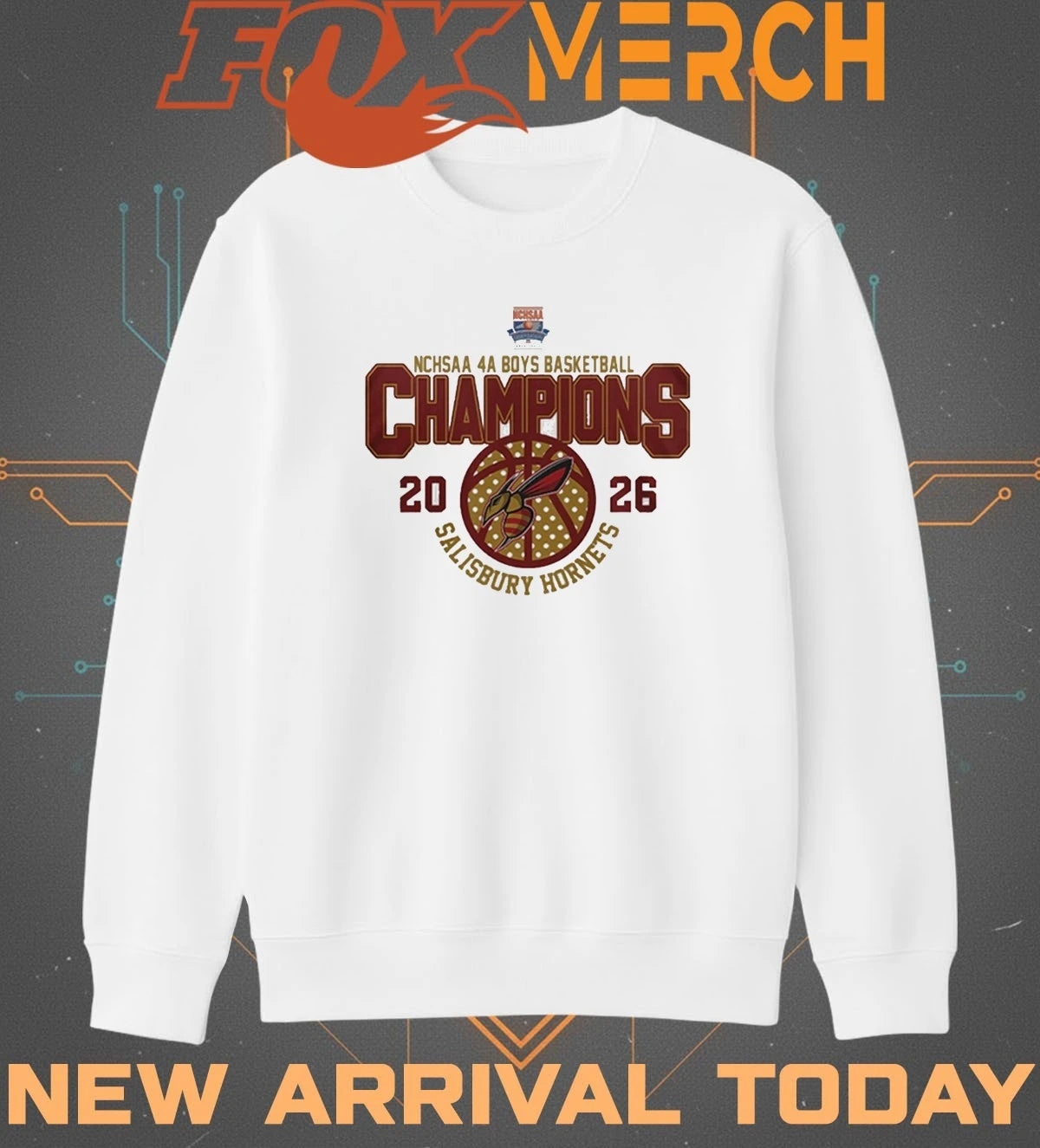 Salisbury Hornets 2026 NCHSAA Boys 4A Basketball Champions t-shirt