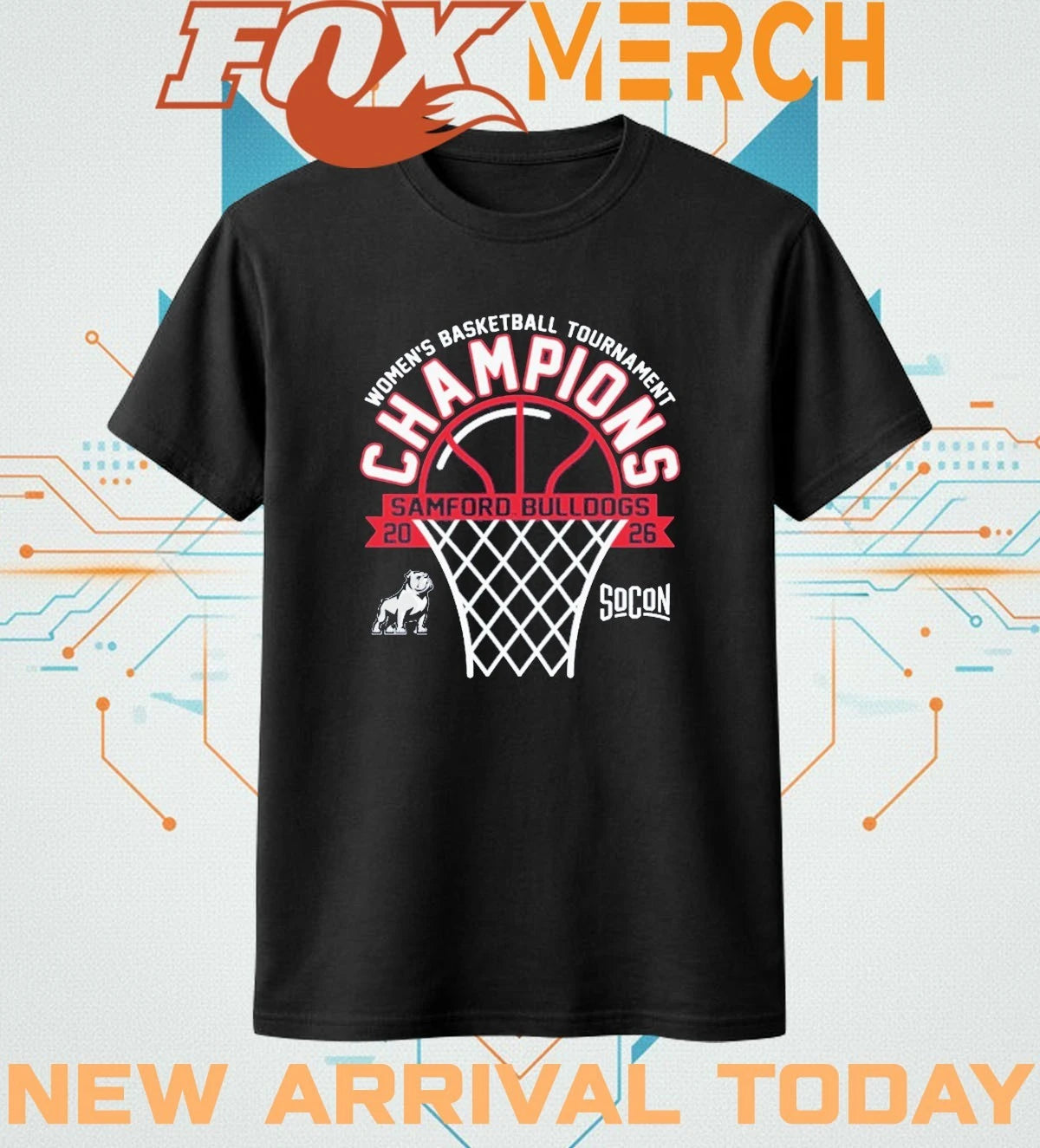 Samford University Women’s Basketball 2026 SoCon Tournament Champions t-shirt