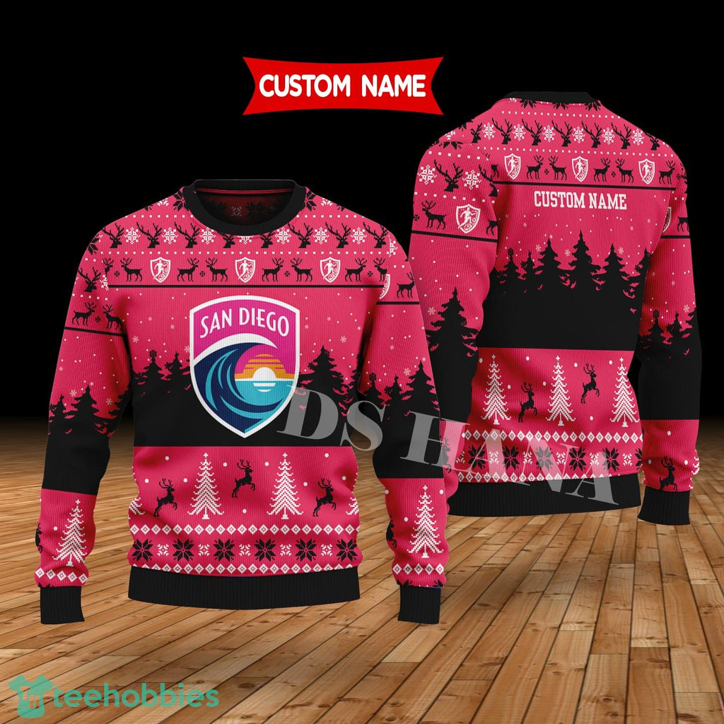 San Diego Wave FC Custom Name Merry Xmas Sweater For Soccer Sport Team’s Fans Sweater