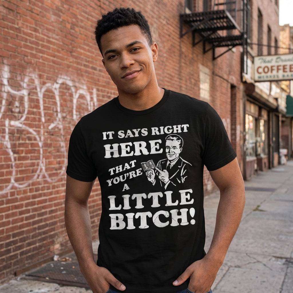 It Says Right Here That Youre A Little Bitch Men's T Shirt