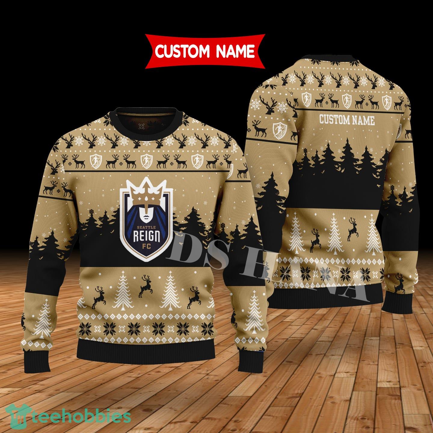 Seattle Reign FC Custom Name Merry Xmas Sweater For Soccer Sport Team’s Fans Sweater