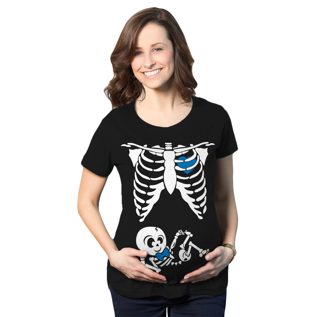 Skeleton Baby Boy Maternity T Shirt