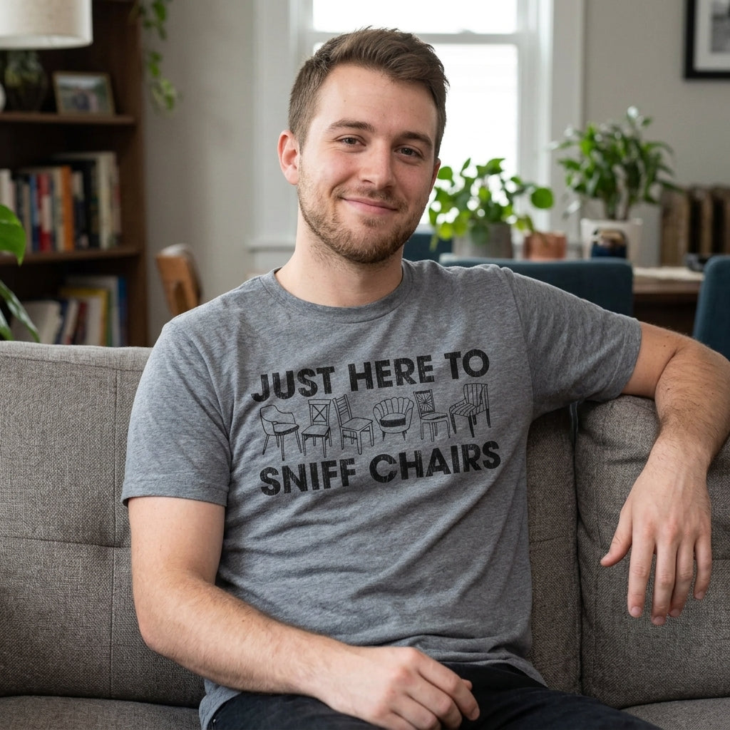 Just Here To Sniff Chairs Men's T Shirt