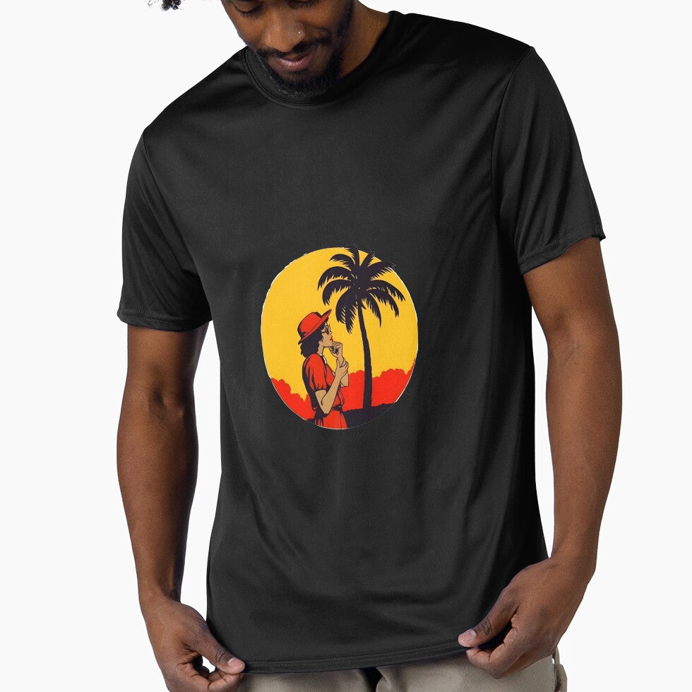 Sunset Serenade - Pop Art Palm Woman by UrsaStick