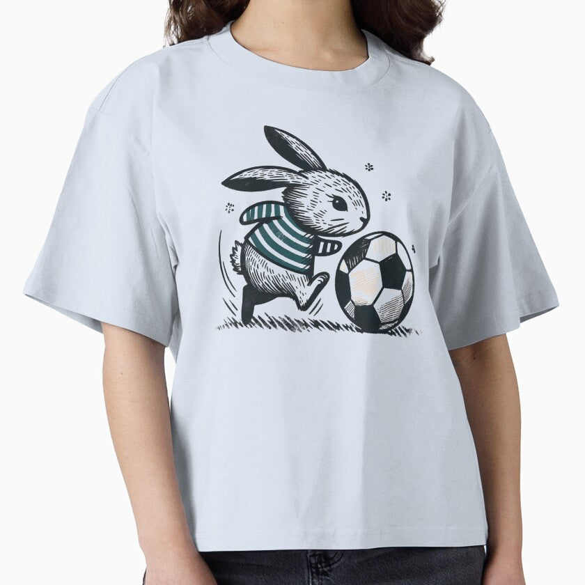 Easter Bunny Soccer PLayer - Minimalist Animal Art by BeaverFriends