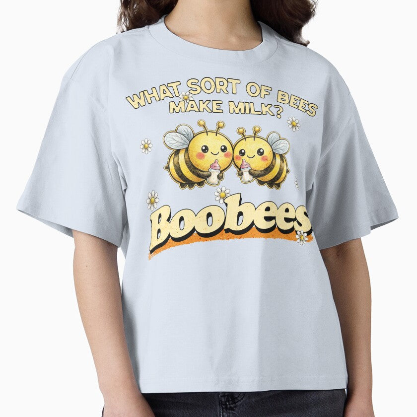 Cute bees What sort of bees make milk? Boobees! Funny vintage bee joke by KHWD