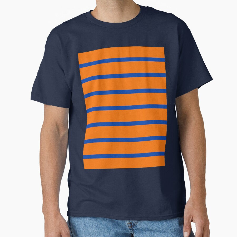 Orange and Blue Stripes by Jeallan Designs