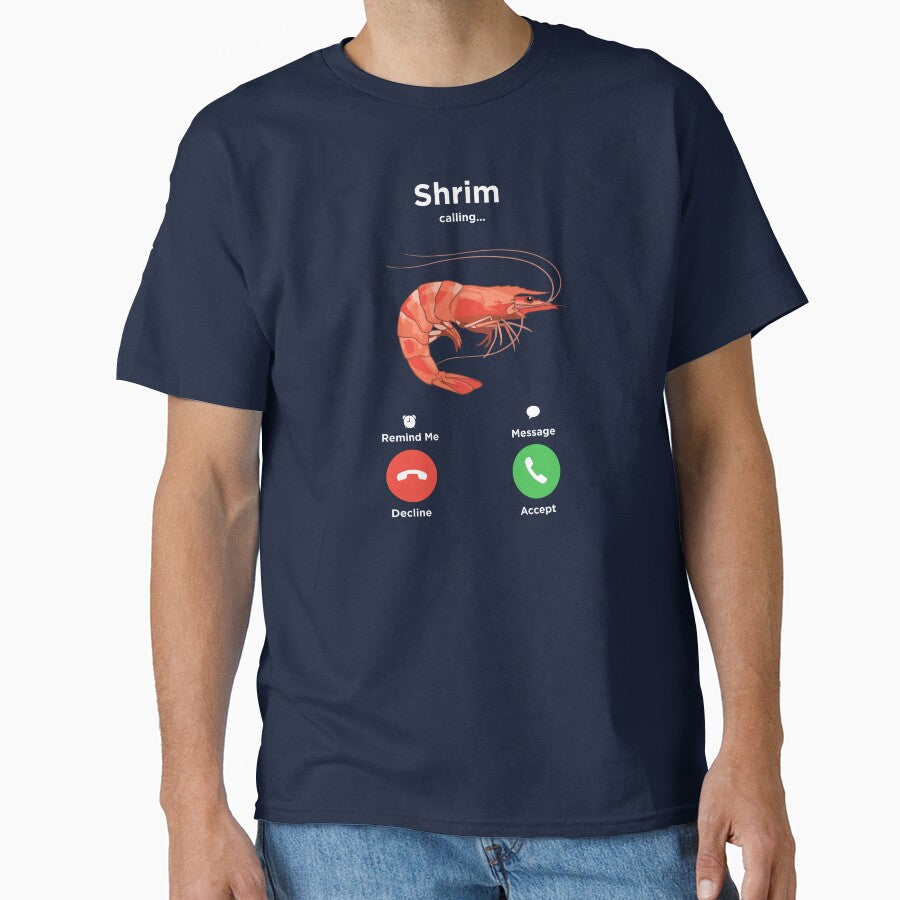 Funny Shrimp Meme Shrim Is Calling Food Pun by alenaz