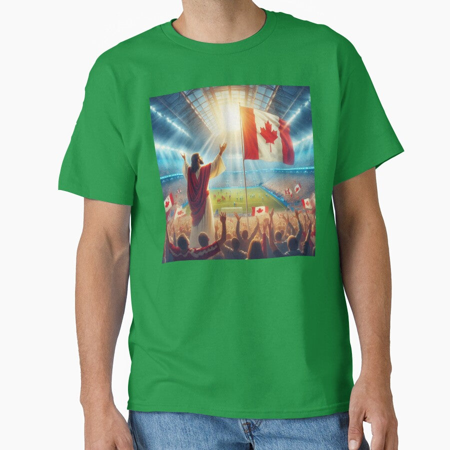 Jesus Holding Canadian Flag Blessing Toronto Soccer Stadium Victorious  Main SEO Tag  Jesus  Additiona by PaintMeWorld