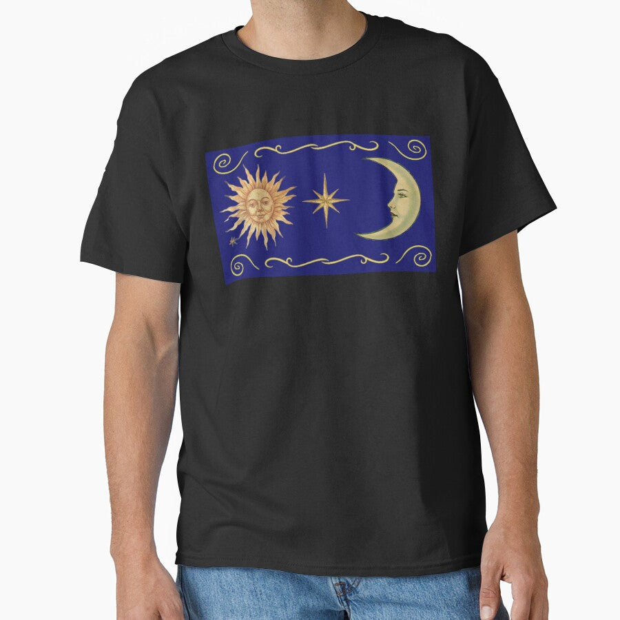 Sun and moon whimsigoth 90s celestial with swirls and star by BrontesWhimsyStore