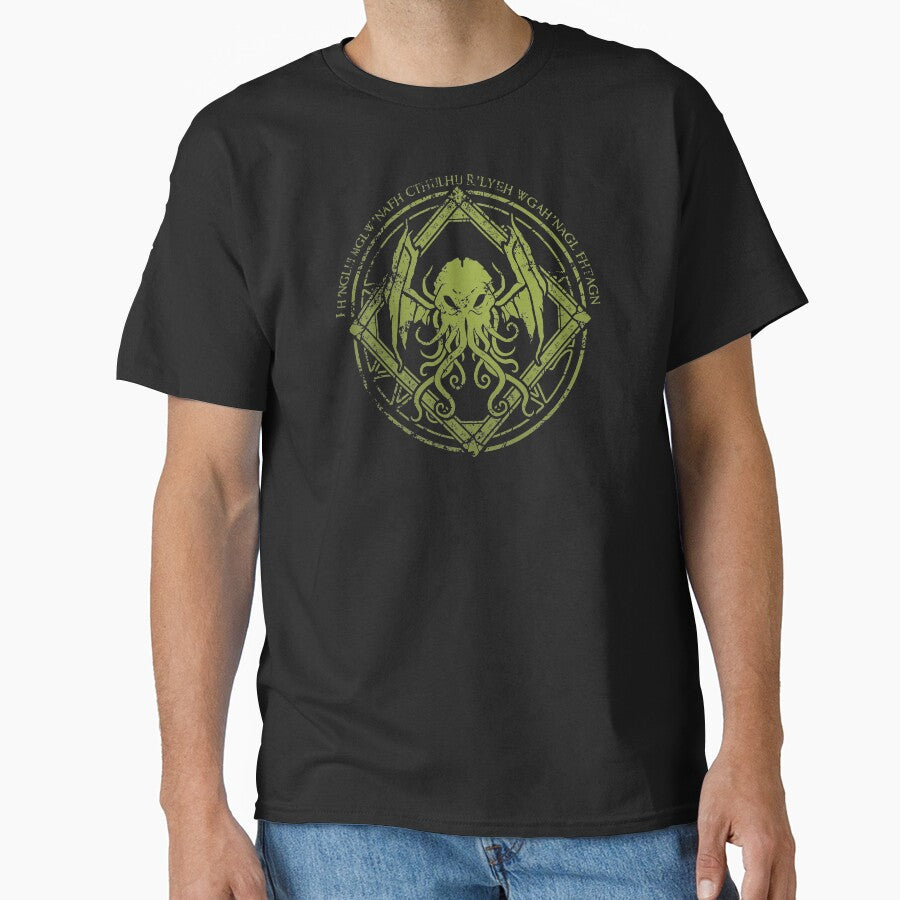 Cthulhu - Lovecraft - Distressed chant design by zachholmbergart
