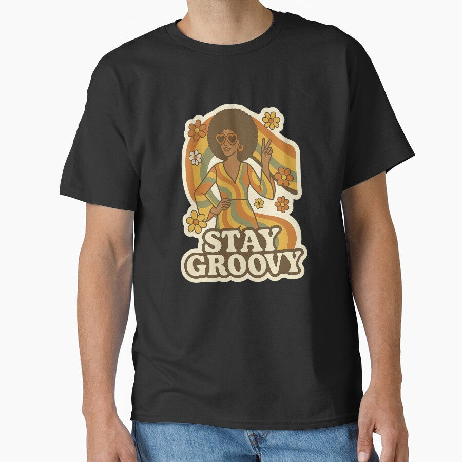 Stay Groovy – 70s Retro Funky Girl Design by M-ormin