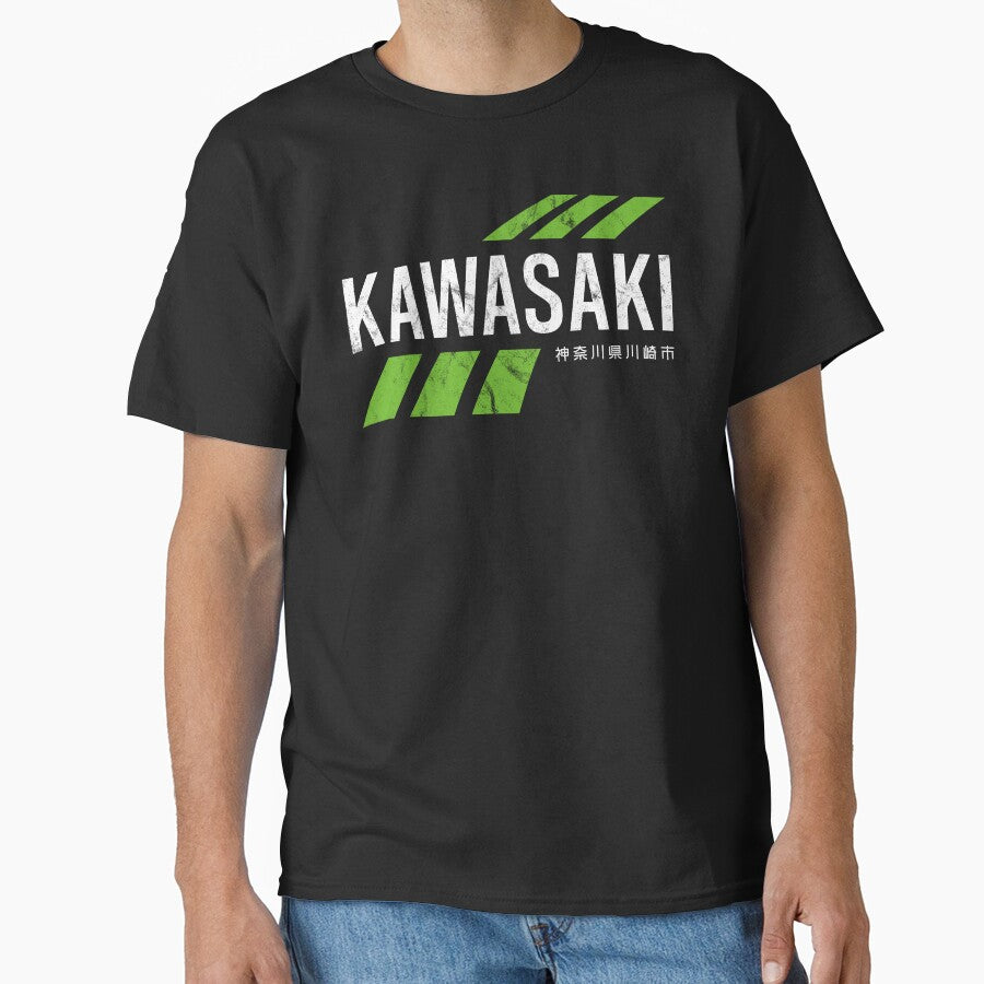 Retro Vintage KAWASAKI Green City for Men or Women by hemwear