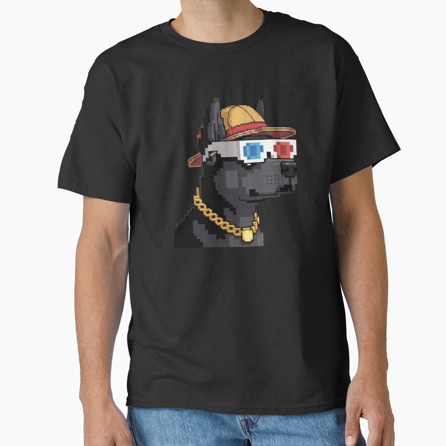8bit Pixel Art Retro Arcade Dog With 3D Glasse by 8bit Revival Shop