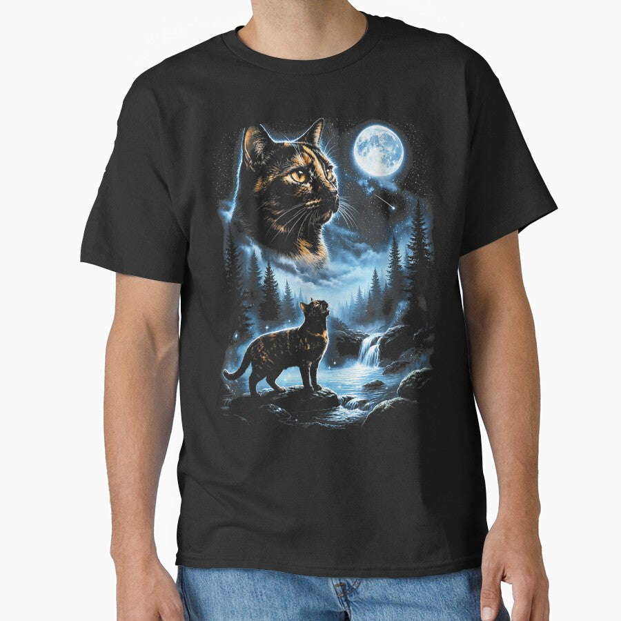 Tortoiseshell Cat Howling At Moon Celestial Parody by OMITTEROMINOUS