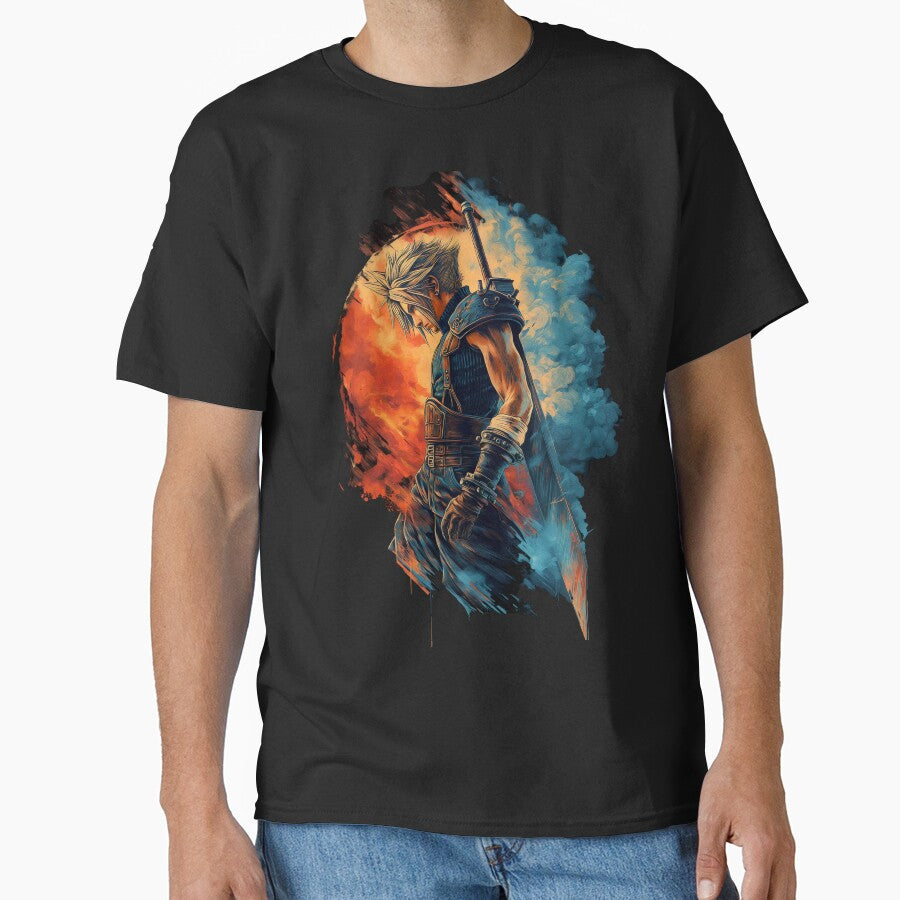 Cloud Strife FF7 Final Fantasy Art Design by Senpaiwaves