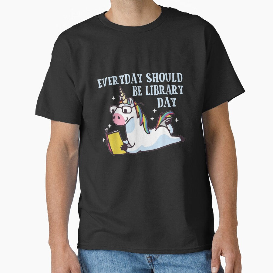 Cute Unicorn Reading Book Librarian Lover Library 2019 Gift T Shirt by ShayDuffin