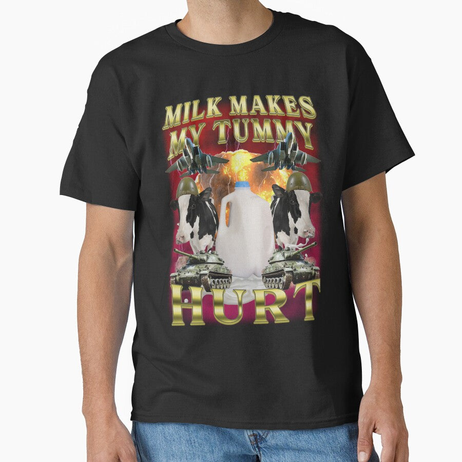 Milk Makes My Tummy Hurt Funny Tummy Ache Meme by BelkaMd