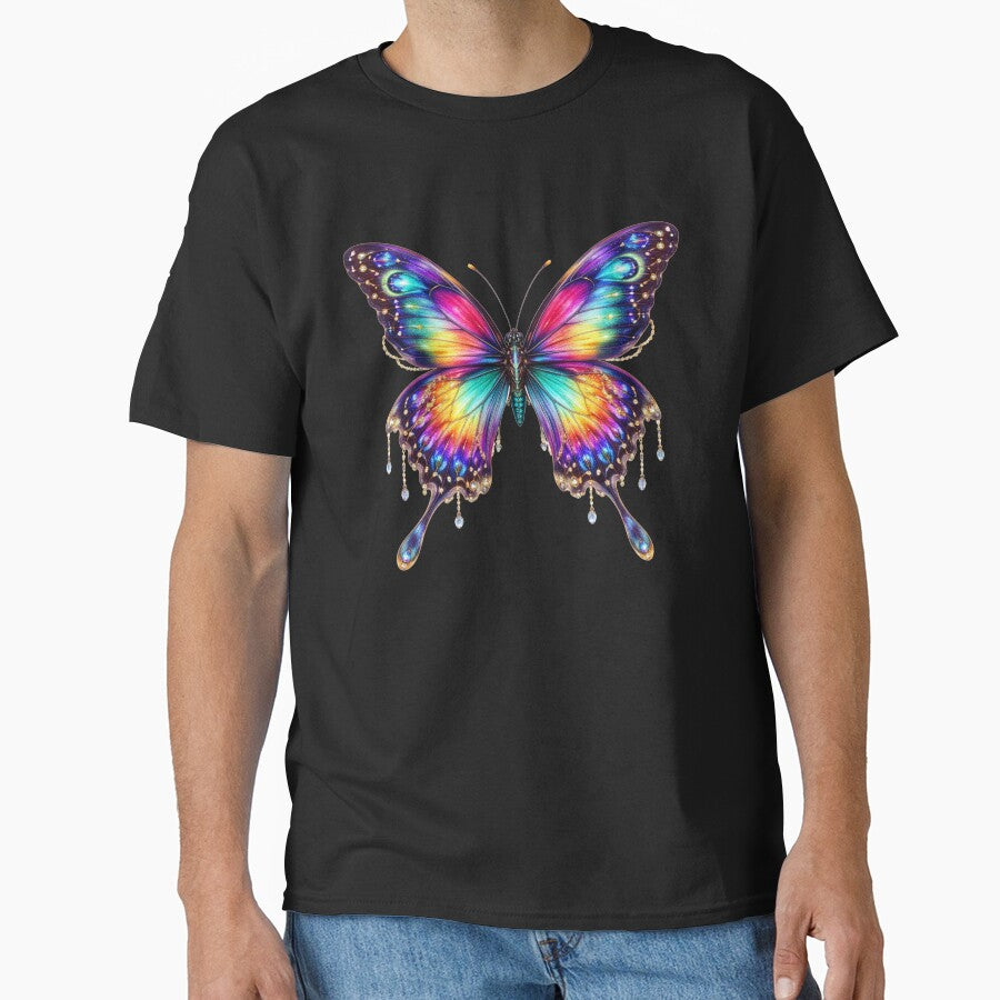 Celestial Rainbow Butterfly – Fantasy Jewel Wings Art Sticker by martin-i13