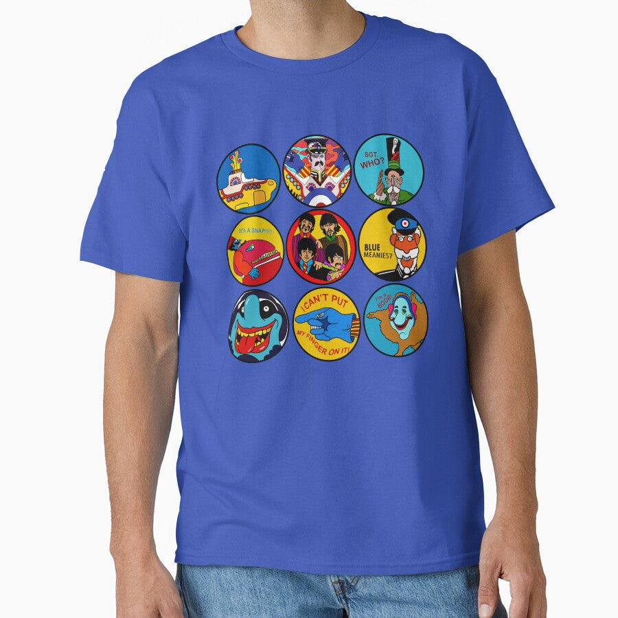 Vintage SGT Pepper Collection Sixties Blue Meanies porthole badge Pepperland Yellow Submarine characters by Kludoman