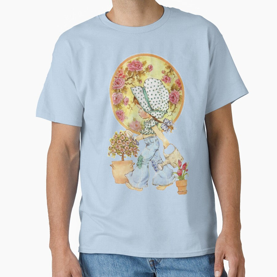 Sarah Kay - Girl, roses and watering can (Ziggurat color) by jwebmarket