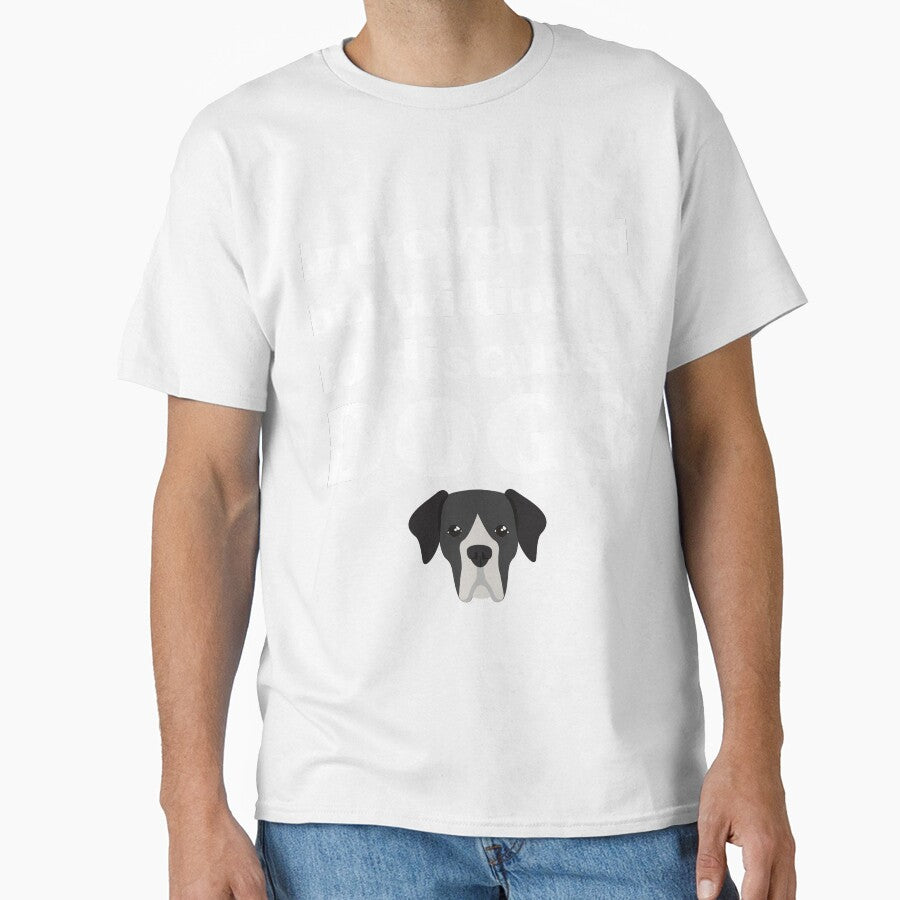 Introverted But Willing To Discuss Dogs Funny Introvert Tshirt by OldSkullDesigns