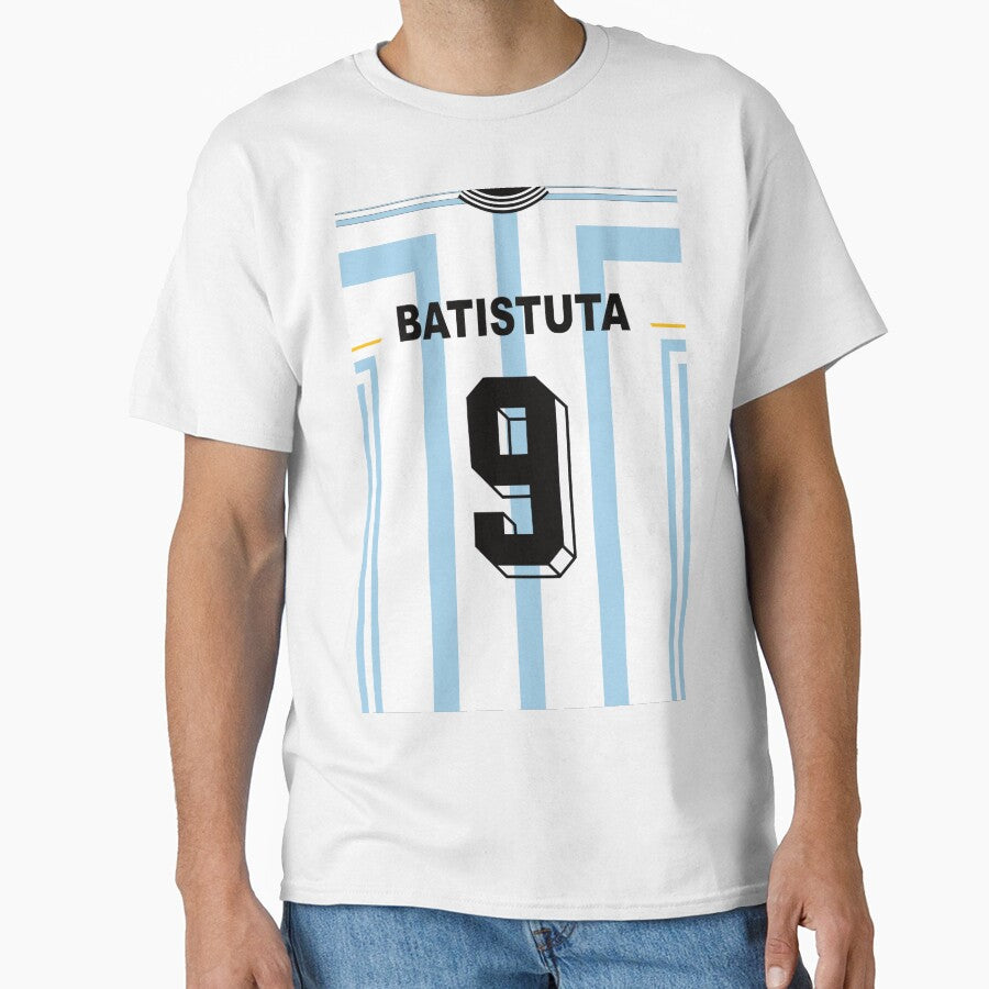 Batistuta 9 Argentina 1998 Vintage Shirt by Hasan Can Guler
