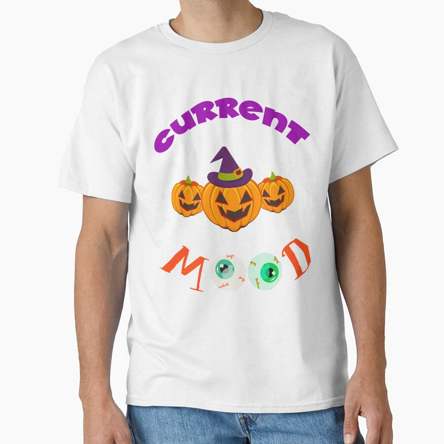 Halloween Pumpkin Current Mood Spoop Novelty Shirt by Bendthetrend