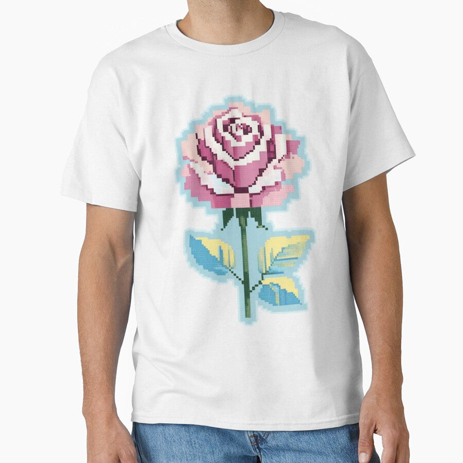 8-Bit Glowing Pink Rose by Planthem