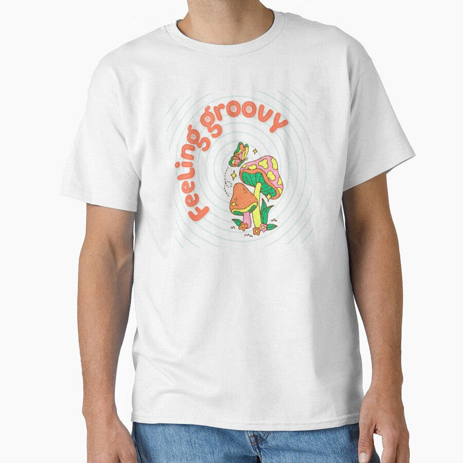Feeling Groovy Retro Mushrooms Butterfly Trippy by LibrarianLauren