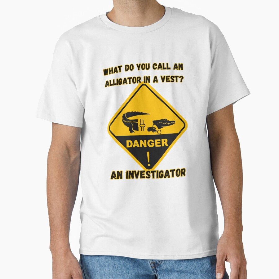 Investigator aligator sign dad joke fathersday gift by Sukis-shop