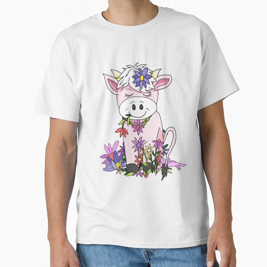 cartoon cow with flowers by BeingNow