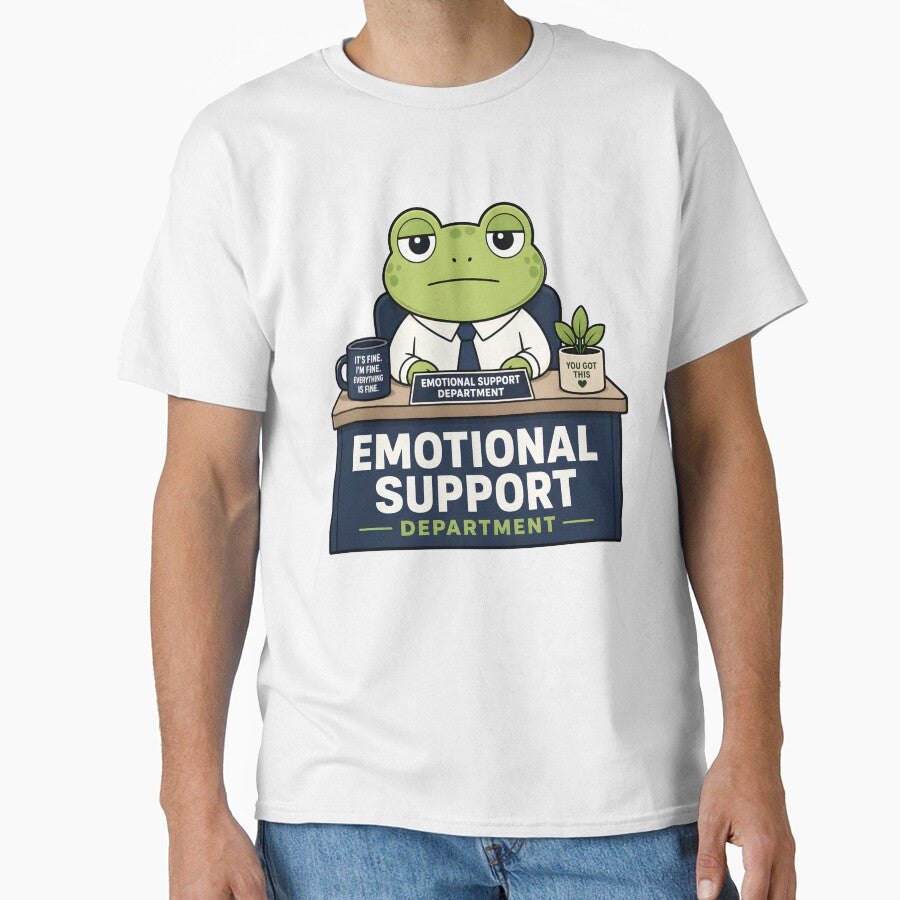 Emotional Support Department Frog Shirt – Funny Corporate Office Frog Humor Design by  Artistry in Motion by MADsrecreation