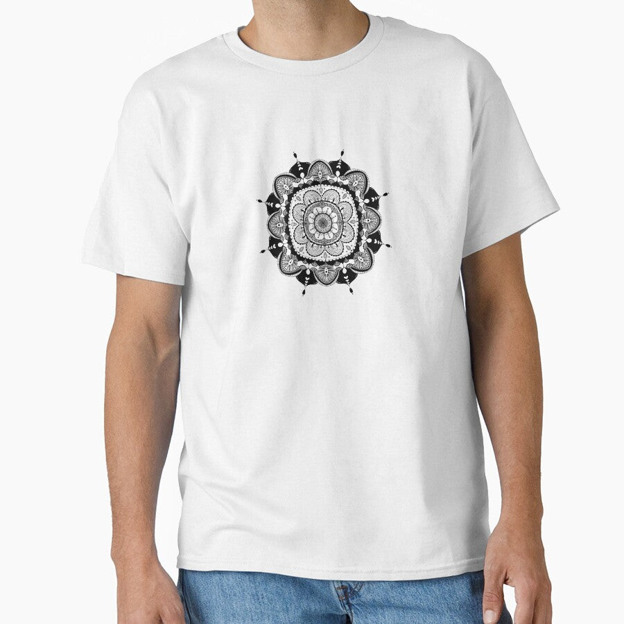 Gorgeous Black & White Hippie Mandala by jitterbuggz
