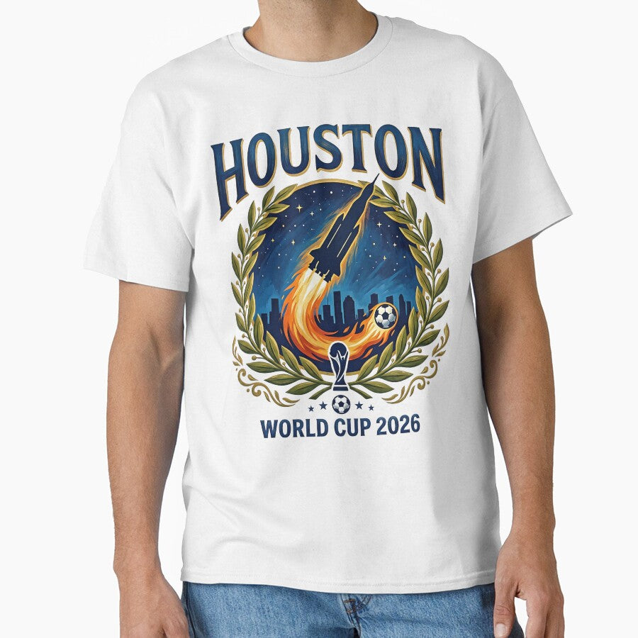 Houston World Cup 2026 Laurel Wreath Badge — Soccer Vibes by BrickByDream