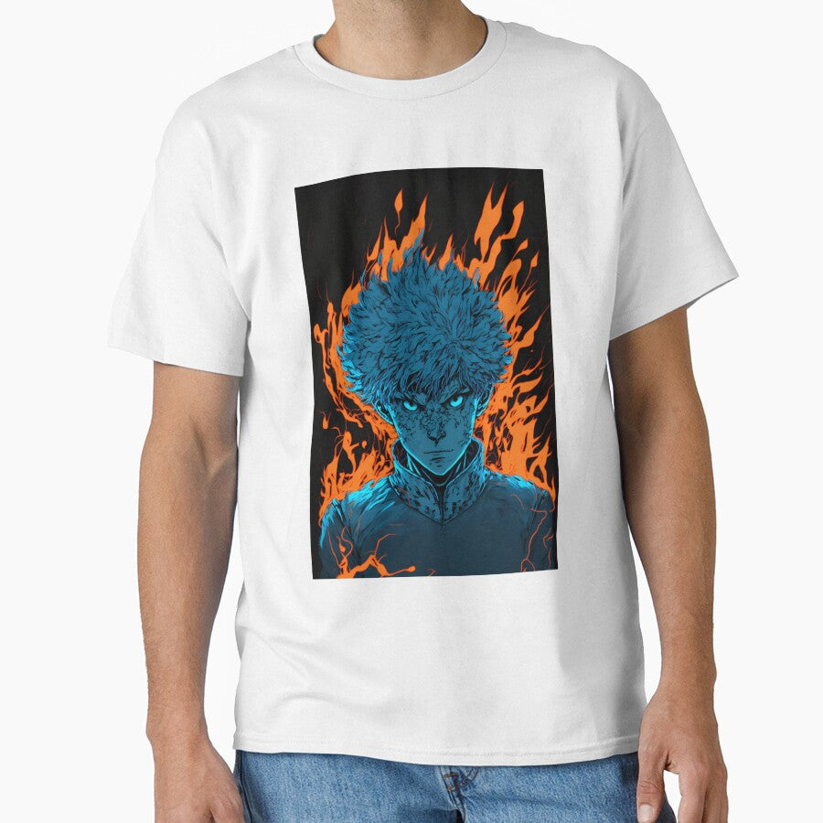 Anime Boy Blue Fire Powerup by Bubblebuk