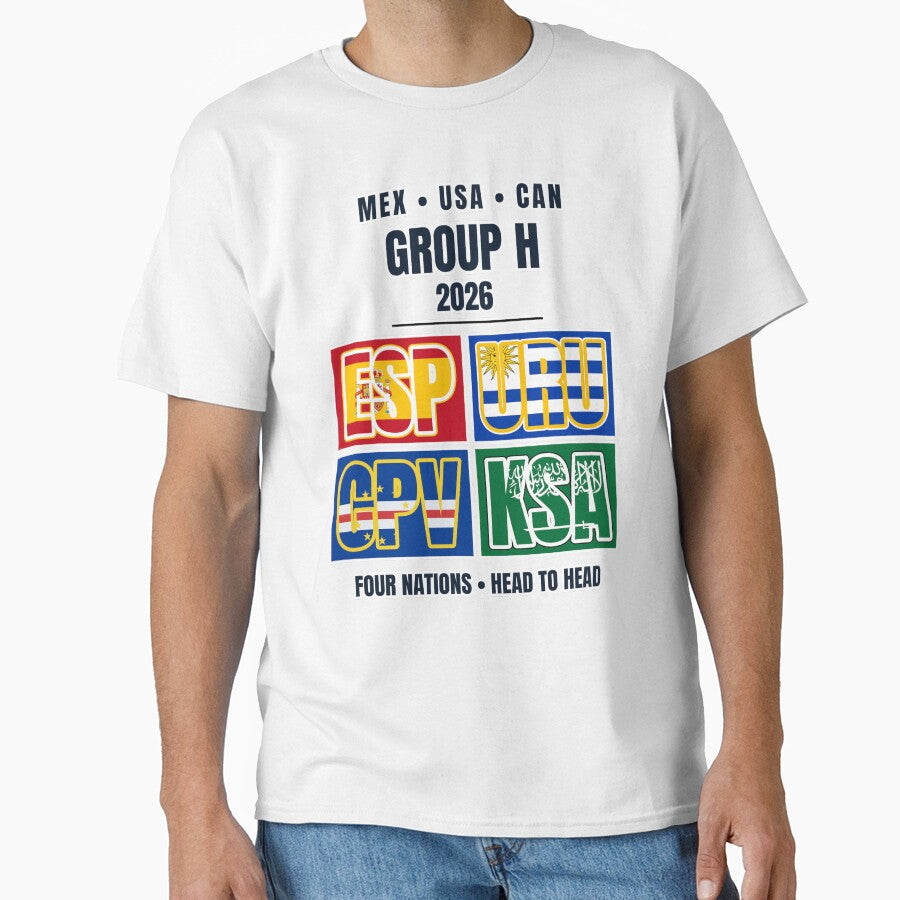 Group H 2026 Soccer Football Shirt Spain Uruguay Saudi Arabia Cape Verde World Tournament by The Hairy Melon