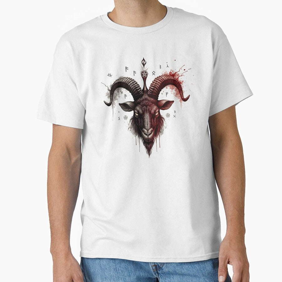 Baphomet Goat Head Gothic Illustration by ZetaDream