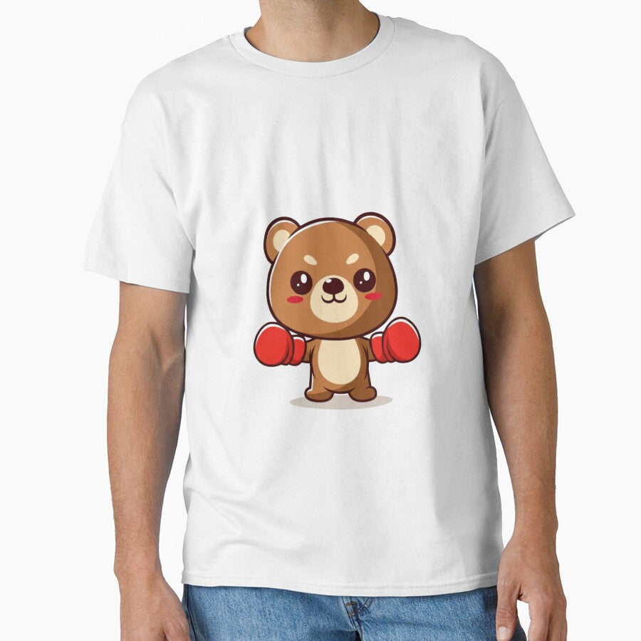 Boxing Bear – Funny Kawaii Chibi Bear with Boxing Gloves | Premium Minimalist Workout Design by ColorSplash123