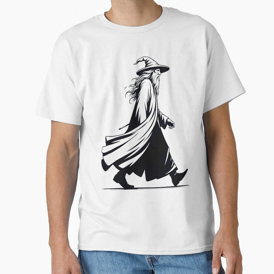 Ancient Wizard walking cool silhouette. by Geekbits-Store