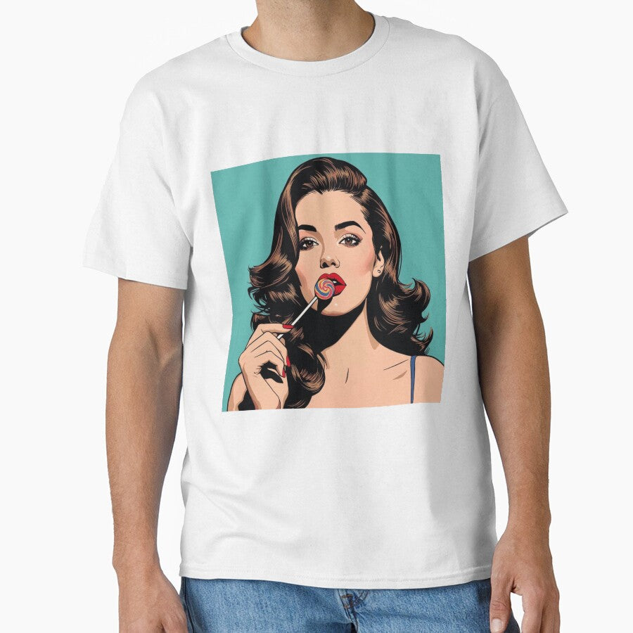 Pop art woman with lollipop by Anisha  Vaz