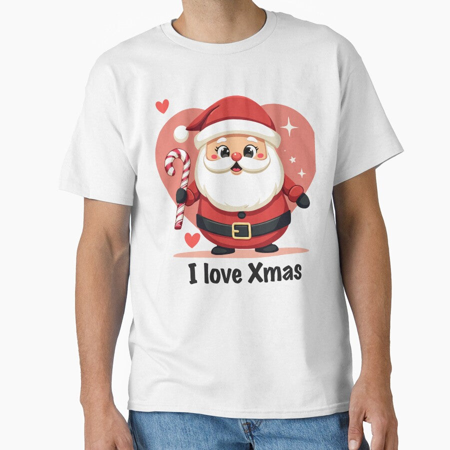 Kawaii Santa Claus - Cute "I love Xmas" design for Christmas by Hans-Design
