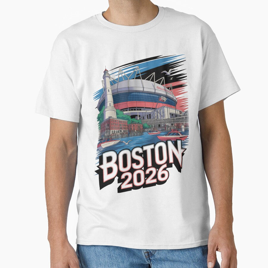 Boston 2026 New England Soccer Souvenir T-Shirt V15 by DarylWelsh2024