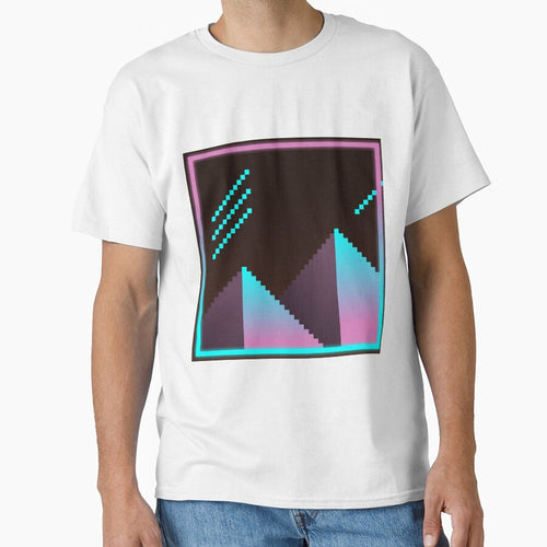 Aesthetic Vaporwave Mountains Pixel Art Design by Gavirlas