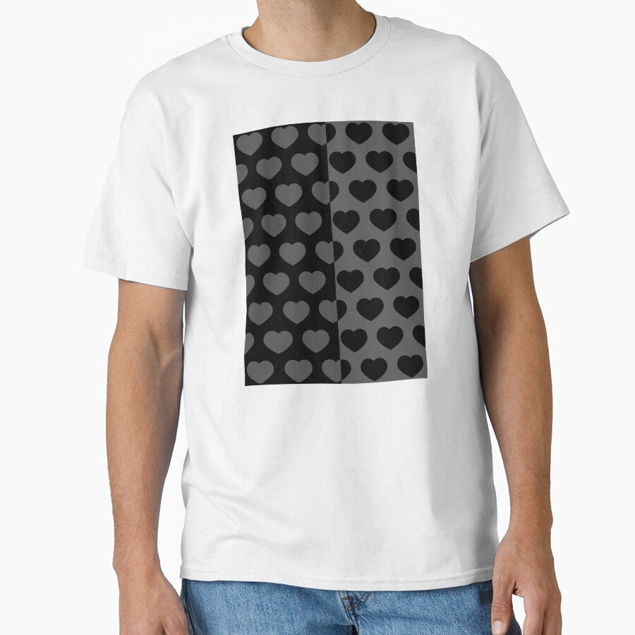 Kawaii Goth Black Hearts Duotone by sasyall