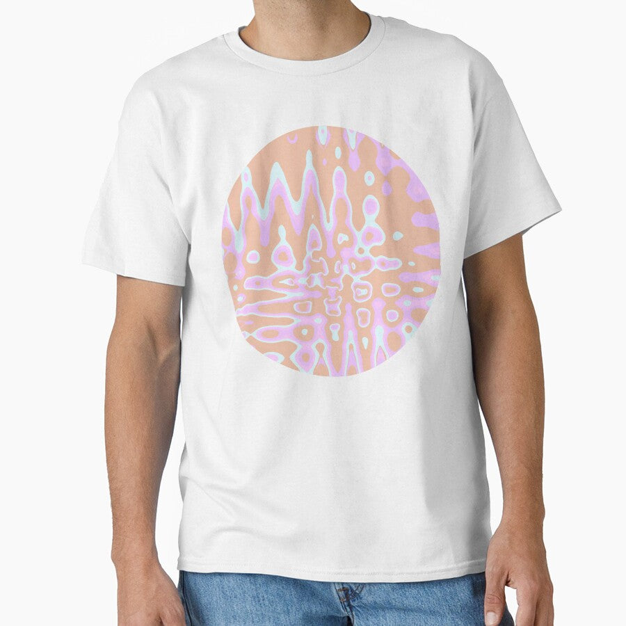 Liquid Retro Abstract in Light Orange and Pink by mirimo