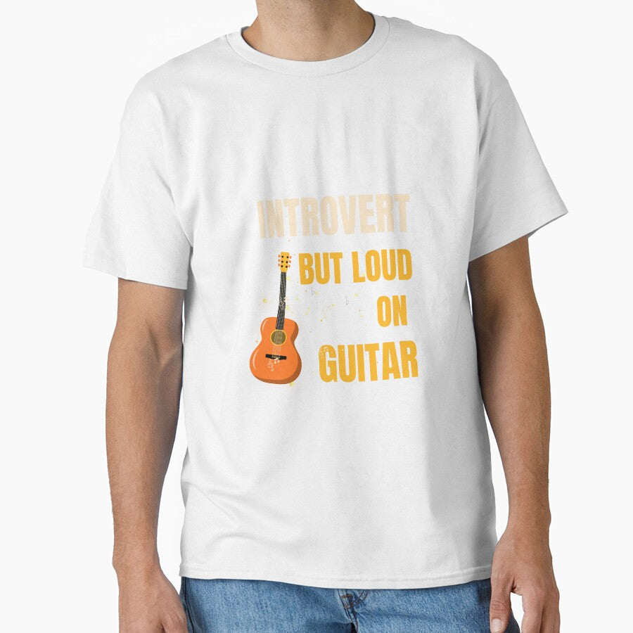 Introvert But Loud On Guitar Funny Music Design by Joyful-Pixel