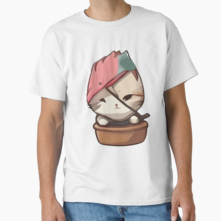 cute kawaii ninja cat with cute face by DunuStore