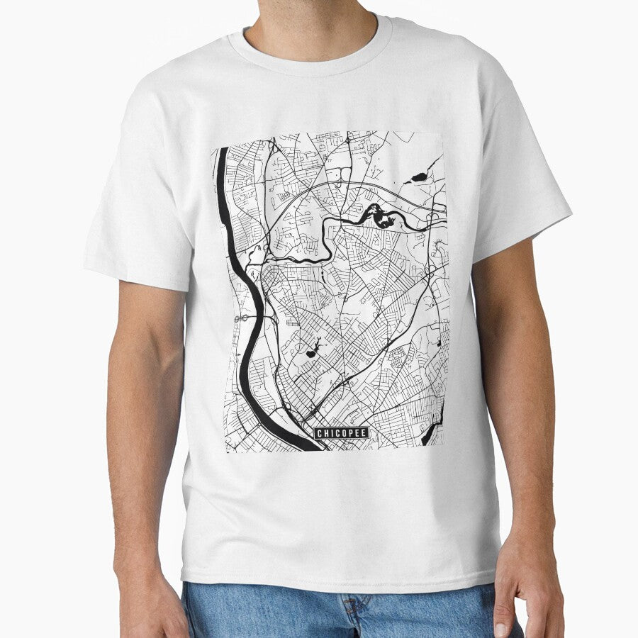 Chicopee, Massachusetts Street Map by InkistPrints
